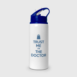 Бутылка для воды с трубочкой Trust me I'm the Doctor