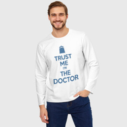 Мужской лонгслив oversize хлопок Trust me I'm the Doctor - фото 2