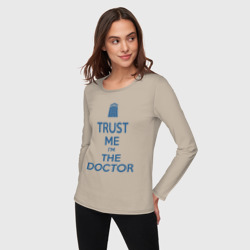 Женский лонгслив хлопок Trust me I'm the Doctor - фото 2