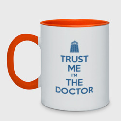 Кружка двухцветная Trust me I'm the Doctor