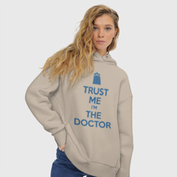 Женское худи Oversize хлопок Trust me I'm the Doctor - фото 2