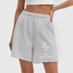 Женские шорты oversize футер хлопок Trust me I'm the Doctor - фото 2