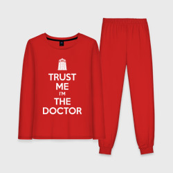 Женская пижама с лонгсливом хлопок Trust me I'm the Doctor