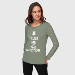 Женский лонгслив хлопок Trust me I'm the Doctor - фото 2