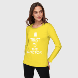 Женский лонгслив хлопок Trust me I'm the Doctor - фото 2