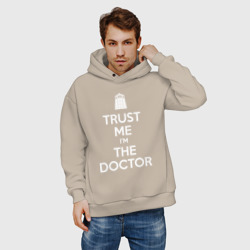 Мужское худи Oversize хлопок Trust me I'm the Doctor - фото 2