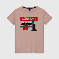 Женская футболка хлопок Ленинград белая база