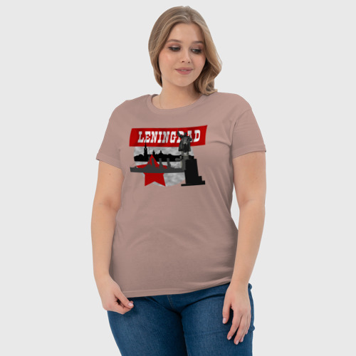 Женская футболка хлопок с принтом Ленинград белая база, фото #4