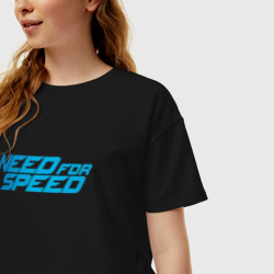 Женская футболка хлопок Oversize Need for Speed - фото 2