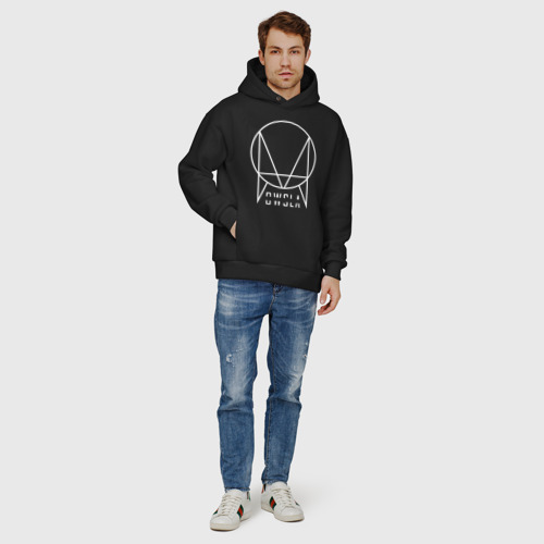 Мужское худи Oversize хлопок OWSLA, цвет черный - фото 6