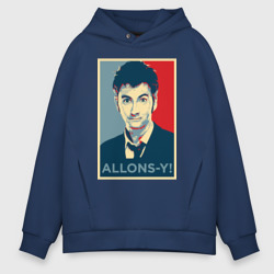 Мужское худи Oversize хлопок Десятый доктор Allons-y!