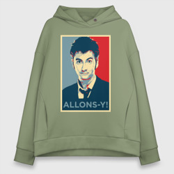 Женское худи Oversize хлопок Десятый доктор Allons-y!