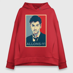 Женское худи Oversize хлопок Десятый доктор Allons-y!