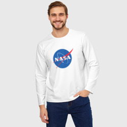 Мужской лонгслив oversize хлопок NASA - фото 2