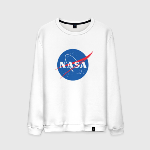 Мужской свитшот хлопок NASA, цвет белый