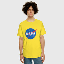 Мужская футболка хлопок Oversize NASA - фото 2