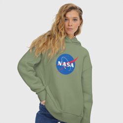 Женское худи Oversize хлопок NASA - фото 2