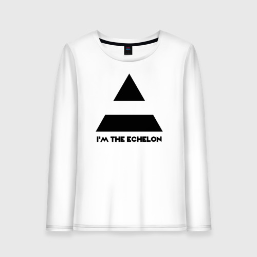 Женский лонгслив хлопок I'm the echelon, цвет белый