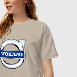 Женская футболка хлопок Oversize Volvo - фото 2