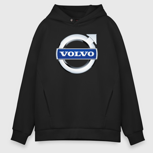 Мужское худи Oversize хлопок Volvo, цвет черный