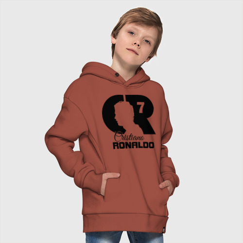 Детское худи Oversize хлопок Ronaldo, цвет кирпичный - фото 9