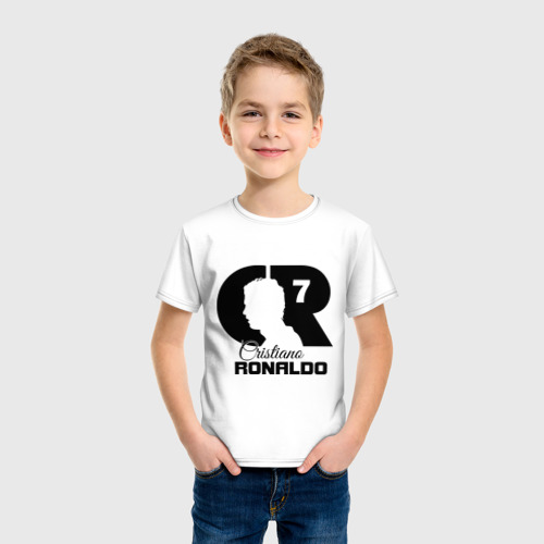 Детская футболка хлопок с принтом Ronaldo, фото на моделе #1