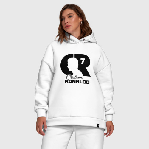 Женский костюм хлопок Oversize Ronaldo, цвет белый - фото 5