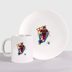 Набор: тарелка + кружка Messi