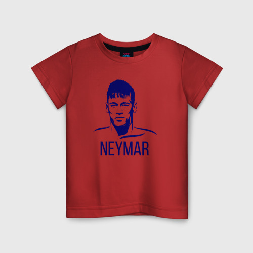 Детская футболка хлопок Neymar, цвет красный