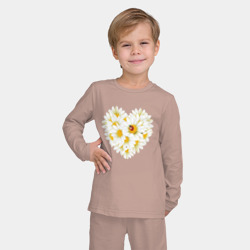 Детская пижама с лонгсливом хлопок Цветущее сердце - фото 2
