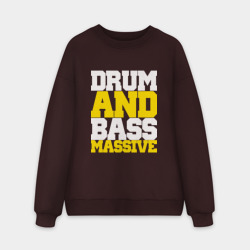 Мужской свитшот oversize без начеса хлопок Drum and bass massive