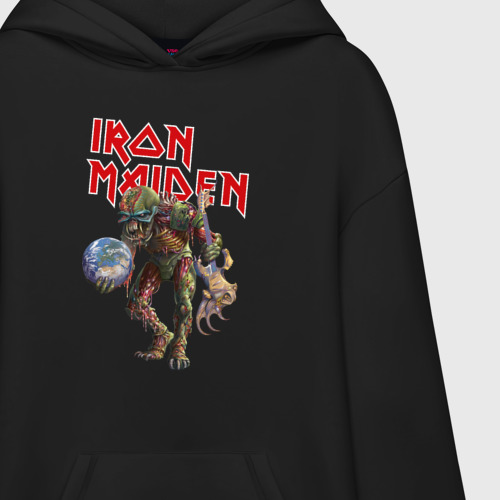 Худи SuperOversize хлопок Iron Maiden, цвет черный - фото 3