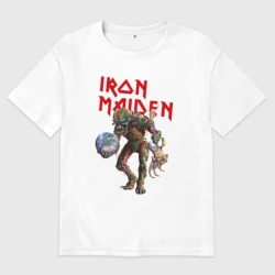 Женская футболка хлопок Oversize Iron Maiden