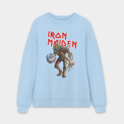 Мужской свитшот oversize без начеса хлопок Iron Maiden