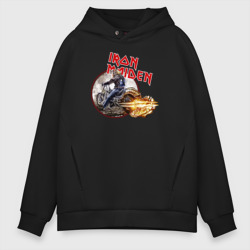 Мужское худи Oversize хлопок Iron Maiden bike