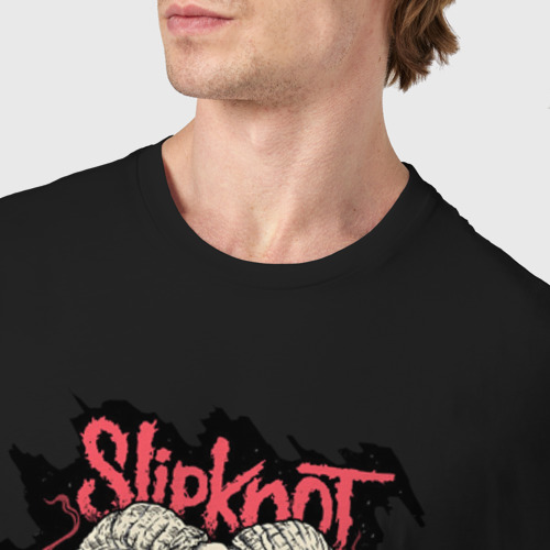 Мужская футболка хлопок Slipknot, цвет черный - фото 6