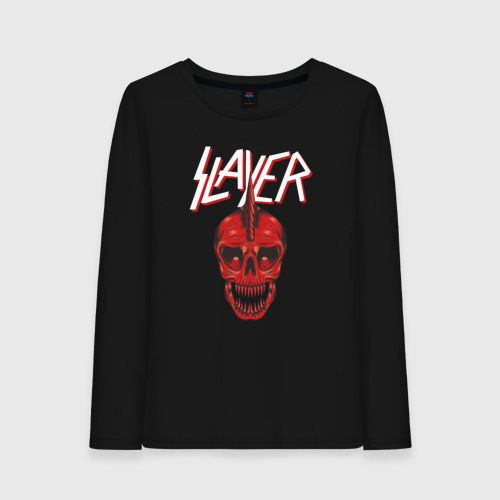 Женский лонгслив хлопок Slayer, цвет черный