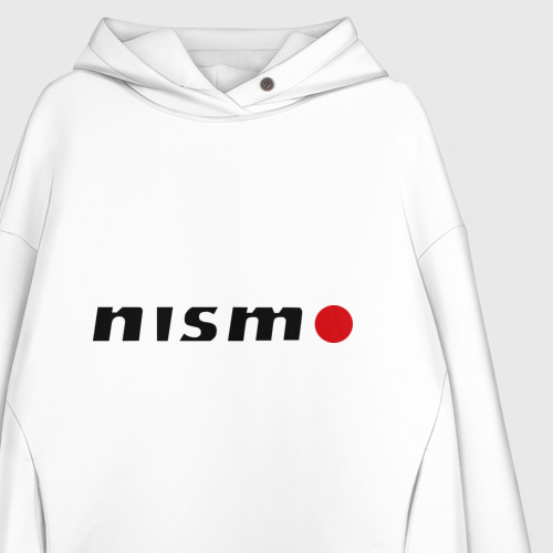 Женское худи Oversize хлопок Nissan nismo, цвет белый - фото 3