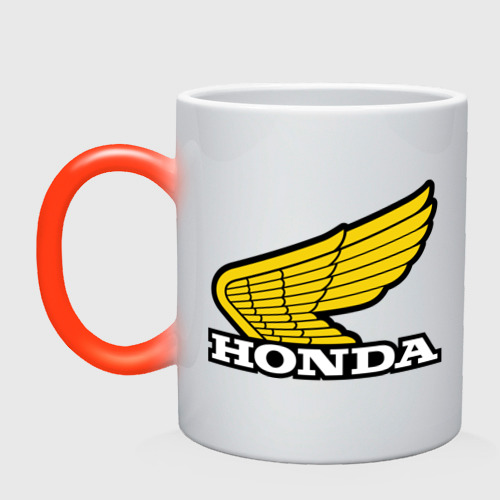 Кружка хамелеон Honda, цвет белый + красный
