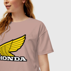 Женская футболка хлопок Oversize Honda - фото 2