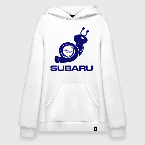 Худи SuperOversize хлопок Subaru, цвет белый