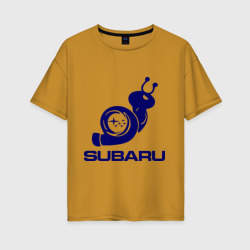 Женская футболка хлопок Oversize Subaru