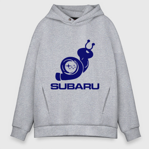 Мужское худи Oversize хлопок Subaru, цвет меланж