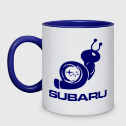 Кружка двухцветная Subaru