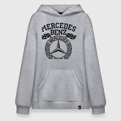 Худи SuperOversize хлопок Mercedes Benz, цвет меланж