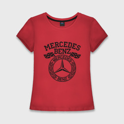 Женская футболка хлопок Slim Mercedes Benz
