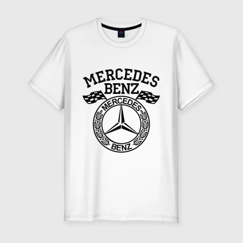 Мужская футболка хлопок Slim Mercedes Benz