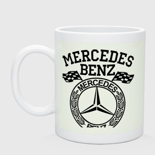Кружка керамическая Mercedes Benz, цвет фосфор