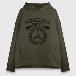 Женское худи Oversize хлопок Mercedes Benz