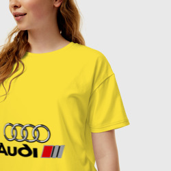 Женская футболка хлопок Oversize Audi - фото 2